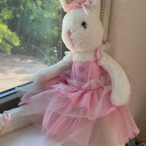 Pink Tutu Bunny Plush